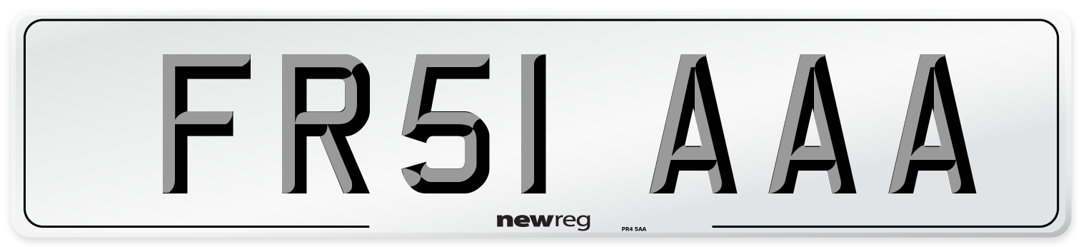 FR51 AAA Number Plate from New Reg
